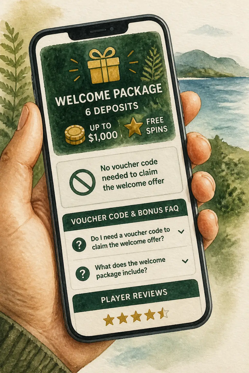 Kiwi Treasure Voucher Code & Bonus Offers visual guide for Kiwi Treasure Casino